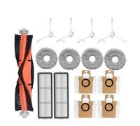 Compatible avec XIAOMI Mijia Omni 1S B101CN B116 Robot Aspirateurs Pièces de rechange compatibles avec Dreame S10 S10+ Main Side Brush Rags Hepa Filter Dust Bags(L)