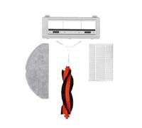 Compatible avec Xiaomi Mijia Robot Vacuum Mop 3C Enhanced Edition, ensemble de pièces de rechange, comprend une brosse latérale, une brosse principale, un couvercle de brosse principale,