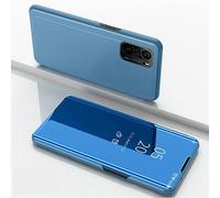 Compatible Avec Xiaomi Poco F3 Mi 11i 5g K40 K40 Pro Miroir Réfléchissant Livre Mirror Stand Protection Intégrale Rectoverso 360° Full Body Affichage Appel Bleu