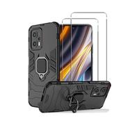 Compatible avec Xiaomi POCO X4 GT 5G - Coque Résistante avec béquille et et 2 Films protections écran verre trempé []
