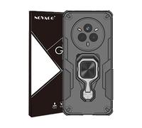 NOVAGO Compatible avec Realme 14 Pro 5G - Coque Résistante Anti Choc avec Anneau Bague Anti Chute/béquille (Noir)