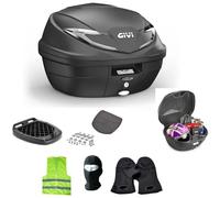 Compatible avec YAMAH-A AEROX 50 R Naked Top Case pour Porte-Bagages ARRIÈRE Moto Scooter Valise B360NT2 Tech 39 LT + Plaque CAPACITÉ 2 Casques Jet OU 1 Casque Full/MODULAIRE