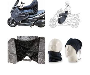 Compatible avec Yamaha Cygnus R 125 Couvre-jambes imperméable pour scooter et Maxiscooter couverture thermique pour jambes poitrine anti-pluie anti-froid fourrure universelle