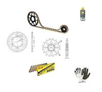 Compatible avec Yamaha MT09 SP (RN43T) 850 2018-2020 Kit chaîne couronne pignon pour moto transmission DID 525VX3 LUN 110 mailles, couronne acier P525-Z45, pignon P525-Z16 spécifique