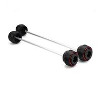 Compatible avec Yamaha pour MT03 2015-2024 2025 Accessoires Moto Axe Roue Fourche Avant Tampon Anti-Collision Dispositif Protection Sliders Avant Arrière(Red,Front Back)