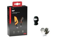 Compatible avec Yamaha YZF R125 Paire de clignotants pour moto à LED 12 V lampe 90246 homologuées noires indicateur de direction lentille blanche lumière orange