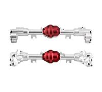 Compatible avec YK4081 4082 4083 Pièces De Mise À Niveau Haute Résistance pour Chenilles RC 1/8, Caches De Carter D'essieu Avant Et Arrière en Métal RC Essieu Avant Arrière