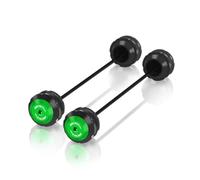 Compatible avec Z900SE Z 900SE 2023-2024 Moto Roue Avant Arrière Essieu Fourche Coulisseau Anti-Chute Coussin Protecteur Anti-Choc(Vert)