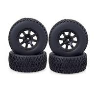 Compatible avec ZD pour Racing pour Traxxas pour Slash pour HPI pour VKAR pour Redcat 1:10 RC Roue Jeu De Pneus De Camion De Parcours Court Moyeu Hexagonal De 12mm Pneu Caoutchouc RC