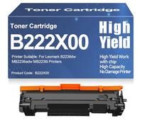 Compatible B222X00 MB2236adw Cartouches de Toner pour Lexmark B2236dw MB2236adw MB2236i Imprimantes avec Puce Haute capacité,B222X00-1PC
