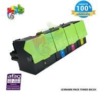 Compatible Cartouche de Toner pour Lexmark CX410de CX410dte CX410e CX510de CX510dthe CX510dhe 80C2HK0 80C2HC0 80C2HM0 80C2HY0