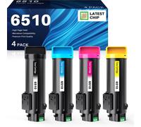 Compatible Cartouche de Toner pour Xerox Phaser 6510 / N/DN/DNI WorkCentre 6515 / N/DN/DNI 4 Couleurs The Highest Yield 5500 Pages pour BK 4300 Pages pour C M Y