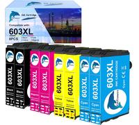 Compatible Cartouche pour Epson 603 XL 603XL Encre pour XP-2100 XP-2105 XP-2150 XP-2155 XP-3100 XP-3105 XP-3150 XP-4100 XP-4105 XP-4150 WF-2810 WF-2820 WF-2830 WF-2840 WF-2850 (8 Pack)