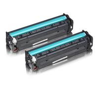 Compatible cartouche toner pour HP CB 540 Ad / 125A Contient 2x de Couleur