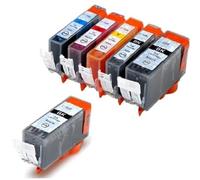 Compatible Cartouches d'encre Remplacement pour Canon 525 526 pour PIXMA IX6550 MX715 MX885 MX895 IP4850 IP4950 IP6550 MG5120 MG5150 MG5250 (PGI- Noir CLI-Couleur (6 (2N+1n+1C+1M+1Y)))