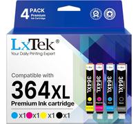 Compatible Cartouches d'encre Remplacement pour HP 364 364XL pour Photosmart 5510 5512 5515 5520 6510 6520 B110a B109a Deskjet 3070A 3520 Officejet 4620 4622 (Noir Cyan Magenta Jaune,4-Pack)