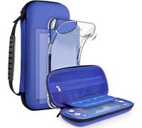 Compatible Case for Switch Lite 2021,Protective Cover + Transparent Shell + Screen Protector Compatible for Switch Lite + 4 Thumb Grip,Blue