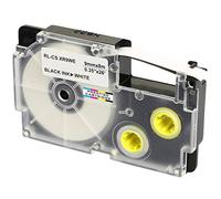 Compatible Cassette Ruban d'étiquettes XR-9WE XR-9WE1 noir sur blanc 9mm x 8m pour Etiqueteuses Casio KL-60 70E 100 100E 120 200 200E 300 750 780 820 2000 7000 7200 7400 8100 8200 P1000 C500 CW-L300
