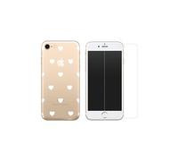 Compatible Compatible avec iPhone 7 , iPhone 8 , iPhone SE 2020 - Combo 1 Verre trempé + 1 Coque Gel imprimée Fantaisie et Solide - Petits Cours