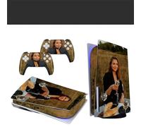 Compatible Custom Pour PS5 Skin Controller And Console Pour PS 5 Disc Version & Digital Edition Avec Votre Photo Et Créez Propre Design Autocollant De Protection(Disc Version)