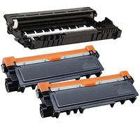 Compatible DR2300 Kit Tambour & 2x TN2320 Cartouches de Toner pour Brother HL-L2300D HL-L2340DW HL-L2360DN HL-L2365DW DCP-L2500D DCP-L2520DW MFC-L2700DW MFC-L2720DW MFC-L2740DW - Noir, Grande Capacité