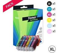 Compatible Epson 24XL Pack 6 cartouches Noir/couleurs Elephant (T2438)