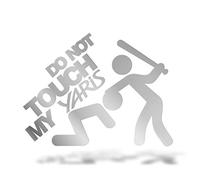 Compatible Erreinge Sticker pour Toyota Yaris Do not Touch My Dub Tuning Jdm Argent Schriftzug En PVC pour la voiture fenêtre de lunette arrière - 12 cm