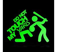 Compatible Erreinge Sticker pour Toyota Yaris Do not Touch My Dub Tuning Jdm fluorescente verte Schriftzug En PVC pour la voiture fenêtre de lunette arrière - 12 cm