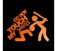 Compatible Erreinge Sticker pour Toyota Yaris Do not Touch My Dub Tuning Jdm orange Fluo Schriftzug En PVC pour la voiture fenêtre de lunette arrière - 12 cm