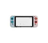 compatible Étui de protection intégral en silicone de couleur unie pour console Nintendo Switch (transparent).