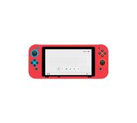 compatible Étui de protection intégral en silicone uni pour console Nintendo Switch (rouge)
