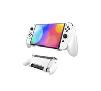 compatible Étui de protection intégré multifonctionnel JYS NS218 avec poignée pour console de jeux Switch OLED (blanc)