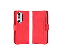 Compatible Etui Pour FOXDOCK Motorola Moto Edge 30 Pro Fonction Baillou Incision Précise Unique Haute Qualité Rouge