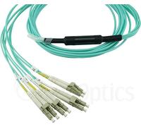 Compatible Extreme Networks 9380014-7M BlueOptics Câble de brassage fibre optique, MPO/UPC, 4xDuplex LC/UPC, 7.5 mètres, multimode G50/125µm, OM3, perte d'insertion MPO : inférieure à 0.3dB, perte d'i