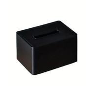 Compatible for 1 pièce, boîte à mouchoirs Simple, rangement de salon, capuchon inférieur en plastique(Black)