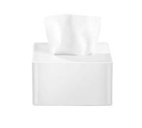 Compatible for 1 pièce, boîte à mouchoirs Simple, rangement de salon, capuchon inférieur en plastique(White)