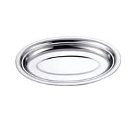 Compatible for assiette en acier inoxydable de 30 CM, plat poisson ovale, nourriture dîner, cuisson à la vapeur, vaisselle Restaurant domestique