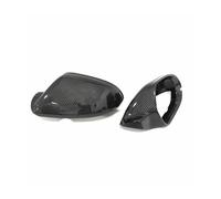 Compatible For Audi A6 C7 S6 RS6 2012+ W/Lane Assist Carbon Fiber Mirror Cover Car Exterior Side Rear View Caps Shell Clip On Replacement(Without Lane Assit)