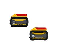 Compatible for Batterie Dewalt 20V/60V 18V/54V 15Ah Lithium ION 21700 cellules Pack Rechargeable Kit d'outils électriques sans Fil DCB615(2-Pack 15.0AH)