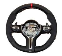 Compatible For BMW 3/5 Series Compatible For Alcantara Leather Steering Wheel With Paddles Button Red Strip Assembly(Style 3)