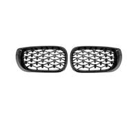 Compatible for BMW Série 3 E46 318i 320i 325i 4 portes 2002-2005 Grilles de rein avant de voiture Grille de diamant Grille de course Grilles de style ABS de voiture(Gloss Black)