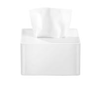 Compatible for boîte à mouchoirs Simple de couleur unie, rangement salon, capuchon inférieur en plastique(WHITE)