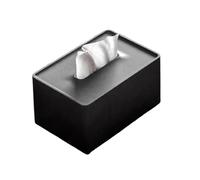 Compatible for boîte à mouchoirs Simple de couleur unie, rangement salon, capuchon inférieur en plastique(Black)