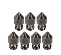 Compatible for buse en acier trempé MK8 15 pièces/lots Reprap dur 1.75mm 0.2/0.3/0.5/0.6/0.8/1.0mm for imprimantes 3D CR10(0.8mm 15 pcs)