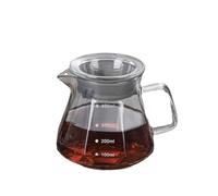 Compatible for cafetière en verre, tasse filtrante for brassage manuel, nuage froid, ensemble d'entonnoir for jardin(400ml octagonal pot (transparent))