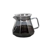 Compatible for cafetière en verre, tasse filtrante for brassage manuel, nuage froid, ensemble d'entonnoir for jardin(400ml octagonal pot with lid (ash))