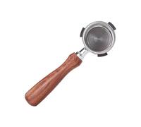 Compatible for Delonghi EC680 EC685 porte-filtre sans fond 51MM panier de filtre de remplacement accessoires de Machine à expresso outils Barista(Red wood)