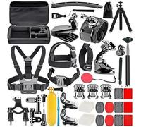 Compatible for DJI Action, Compatible avec Le kit Insta360 50-en-1 360° for vélo/Casque/Supports de Poitrine et étui étanche.