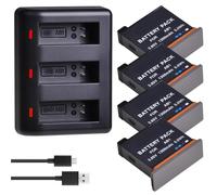 Compatible for DJI Osmo AB1, Batterie remplaçable 1300 mAh et Accessoire de Chargeur(4 Battery Set)