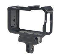 Compatible for DJI OSMO Action 3/4/5Pro - Quick Release Camera Cage with Cold Shoe & Tripod Adapter(Upgrade Set)